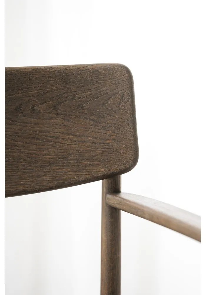 Тъмнокафяв трапезен стол от масивен дъб Maidstone – Rowico