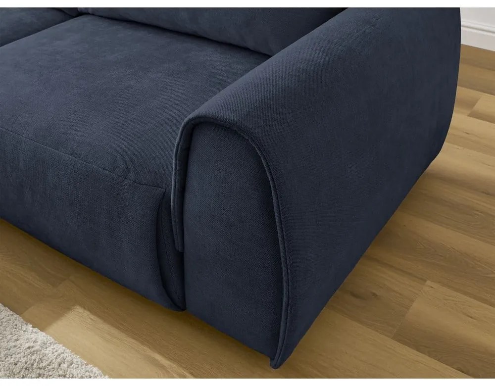 Тъмносин ъглов диван Aden – Bobochic Paris