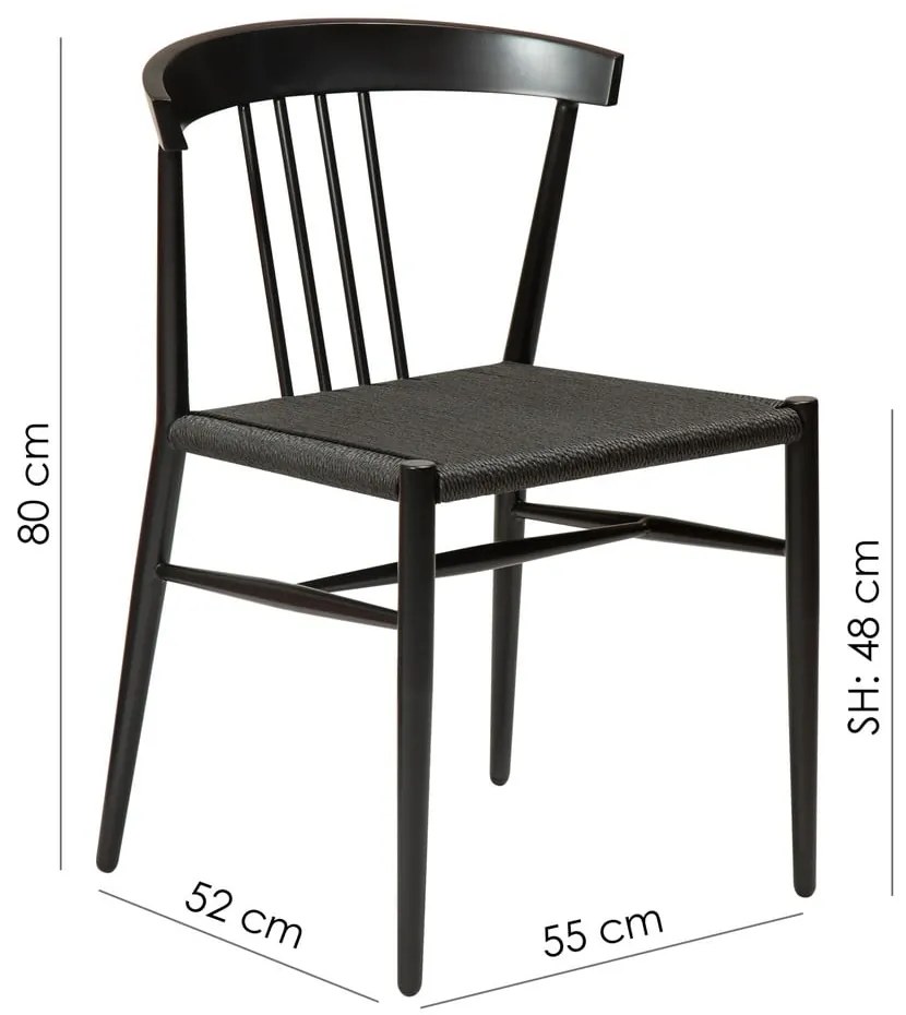 Черен трапезен стол Sava - DAN-FORM Denmark