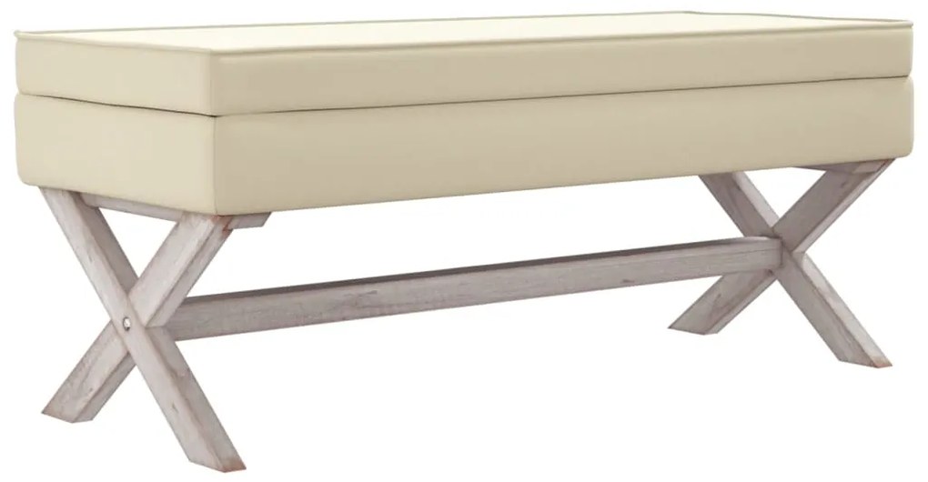 344522 vidaXL Табуретка за съхранение, 110x45x49 см, лен