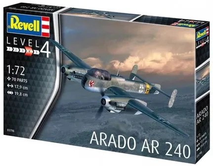 Бомбардировач Arado AR-240 - сглобяем модел, 70 части