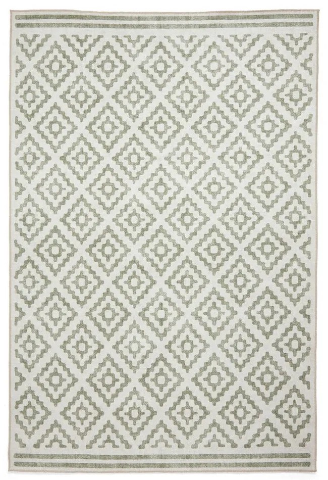 Зелен килим подходящ за пране 61x120 cm Coral Green – Think Rugs