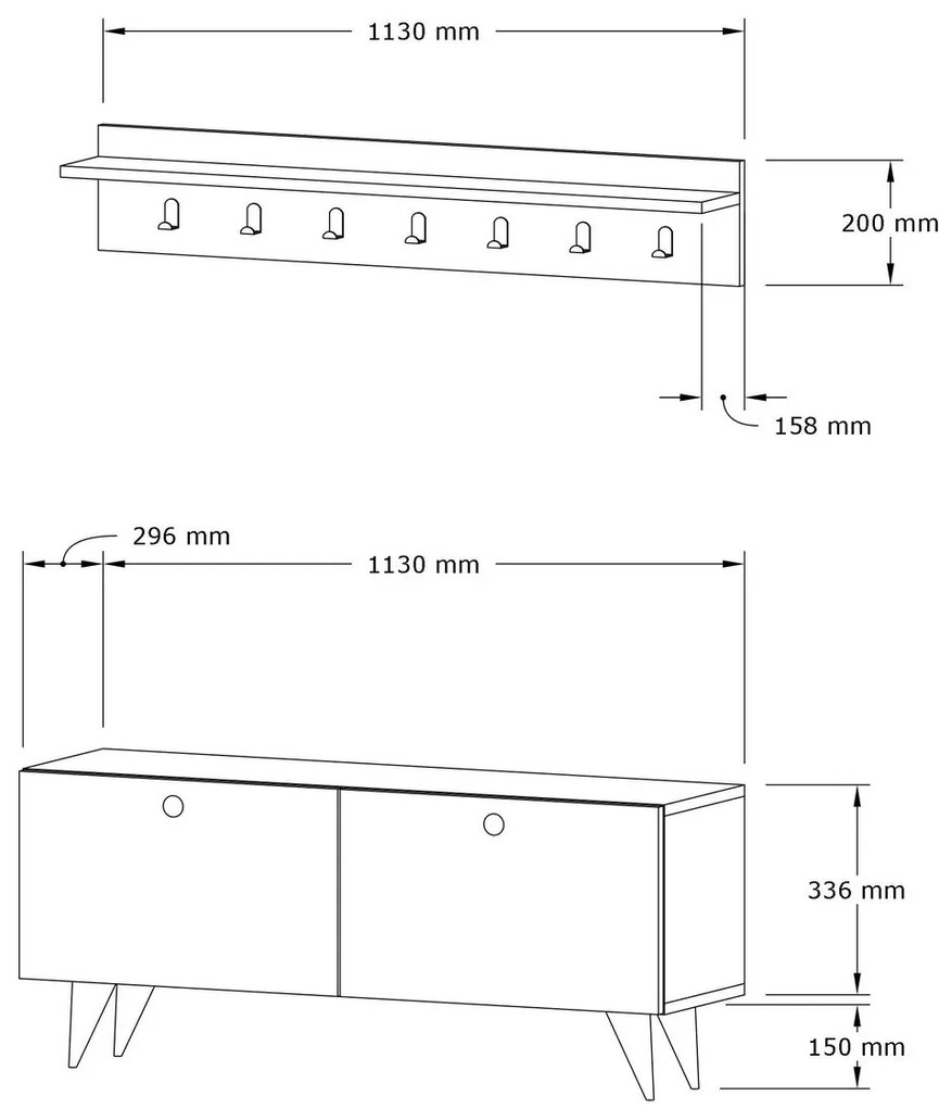 Стойка за зала Rupa - Дъб