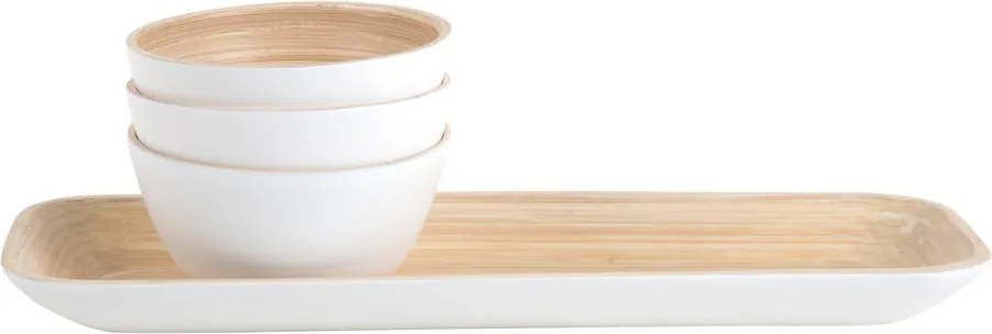 Бял бамбуков комплект за сервиране Puro – PT LIVING