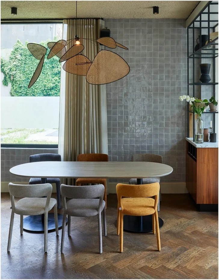 Трапезна маса с дъбова дървена плоскост 90x220 cm Tablo – WOOOD