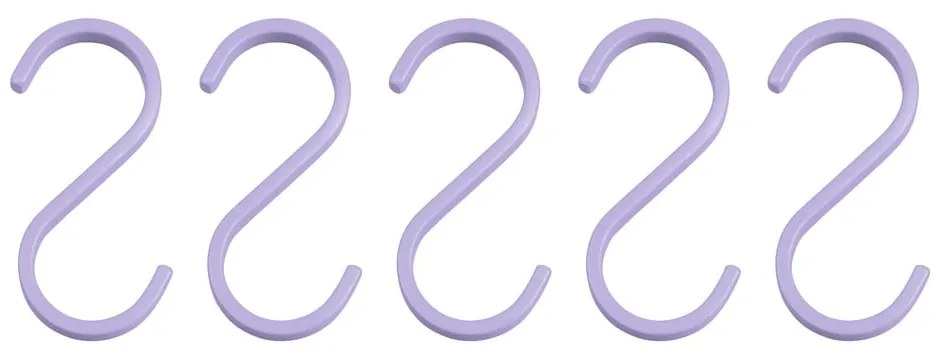 Лилави висящи метални куки в комплект от 5 бр. Hang-it – Mette Ditmer Denmark