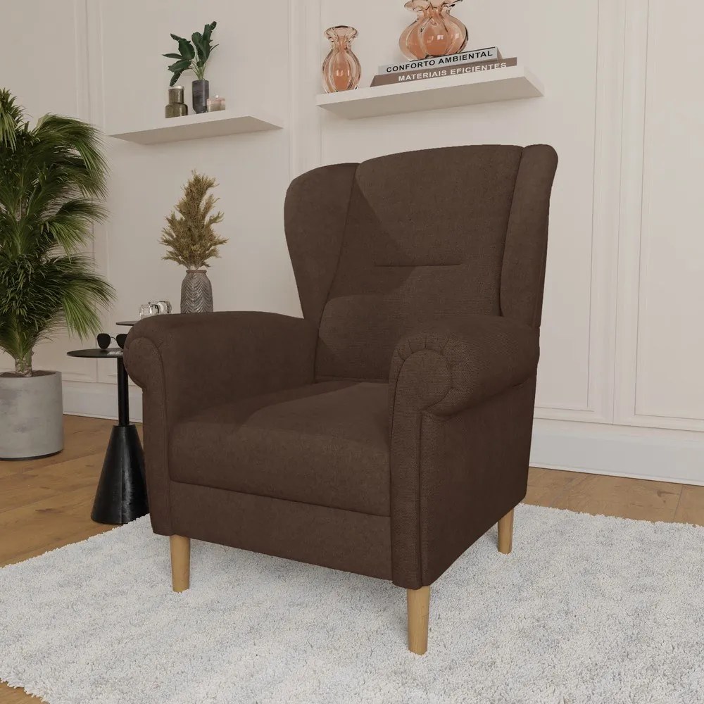 Тъмнокафяво кресло крило Swan – Ropez