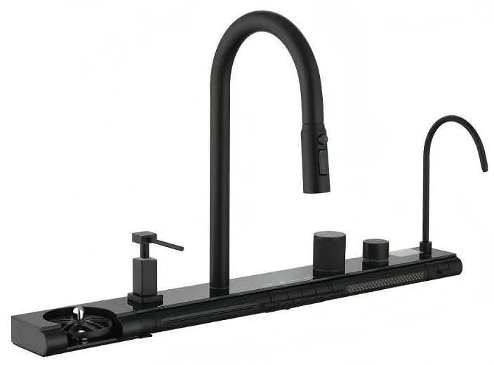 Смесител за кухня, Inter Ceramic, 7567131MB, с устроийство за измиване на чаши