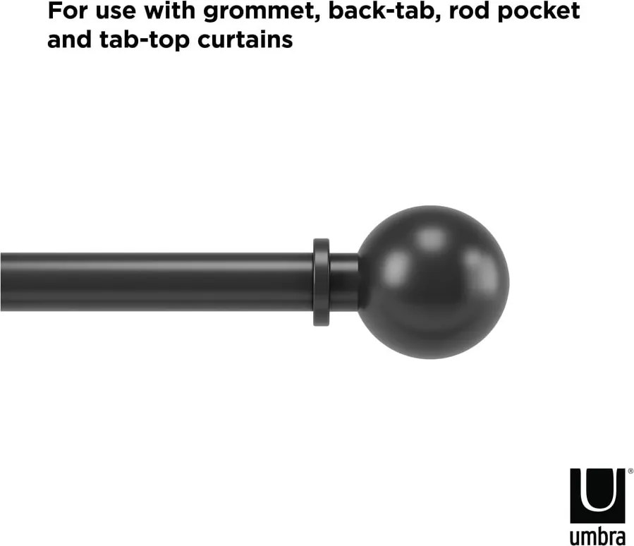 Стоманен разтегателен корниз 183 - 366 см Bolas - Umbra