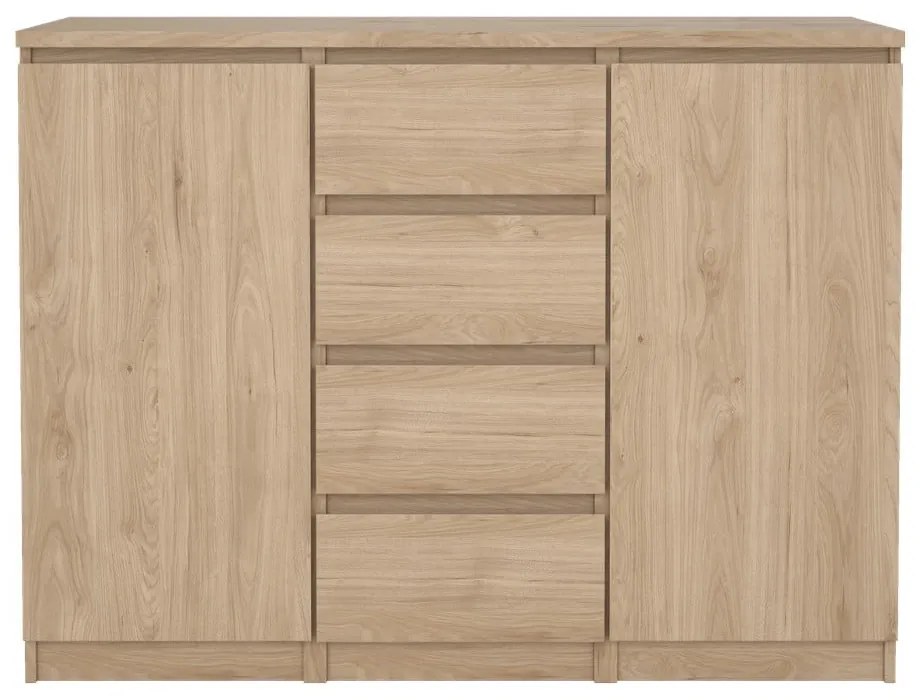 Скрин от дъбов декор в естествен цвят 121x91x50 cm Naia – Tvilum