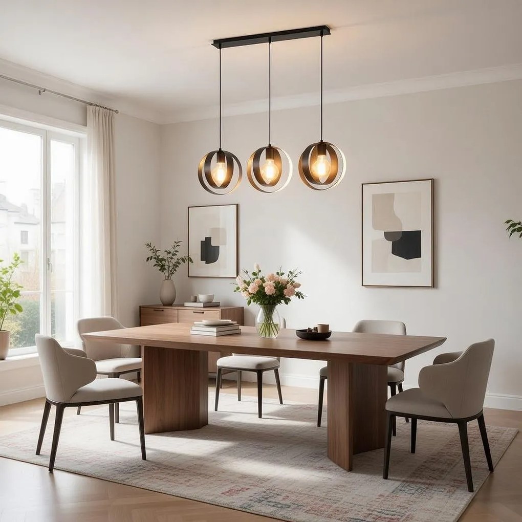 Пендел МАРТИС S, черен, 3xE27