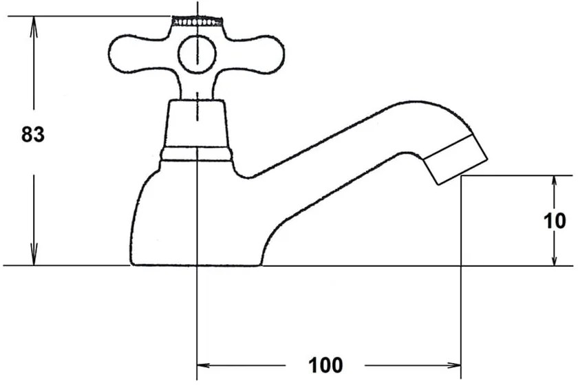 Стоящ вентил за мивка в лъскаво-сребрист цвят Antea – Sapho