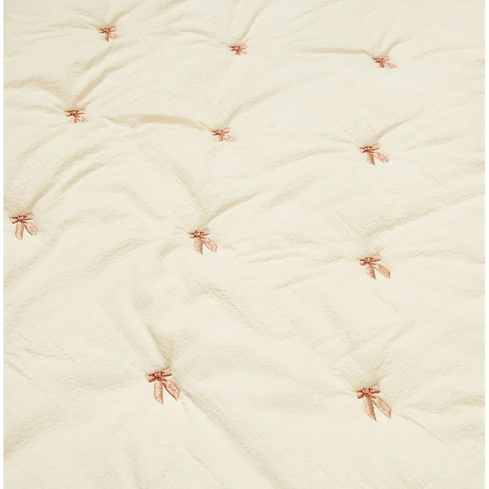 Светложълто/розово олекотено бебешко одеяло от органичен памук 90x120 cm Bows – Cam Cam Copenhagen