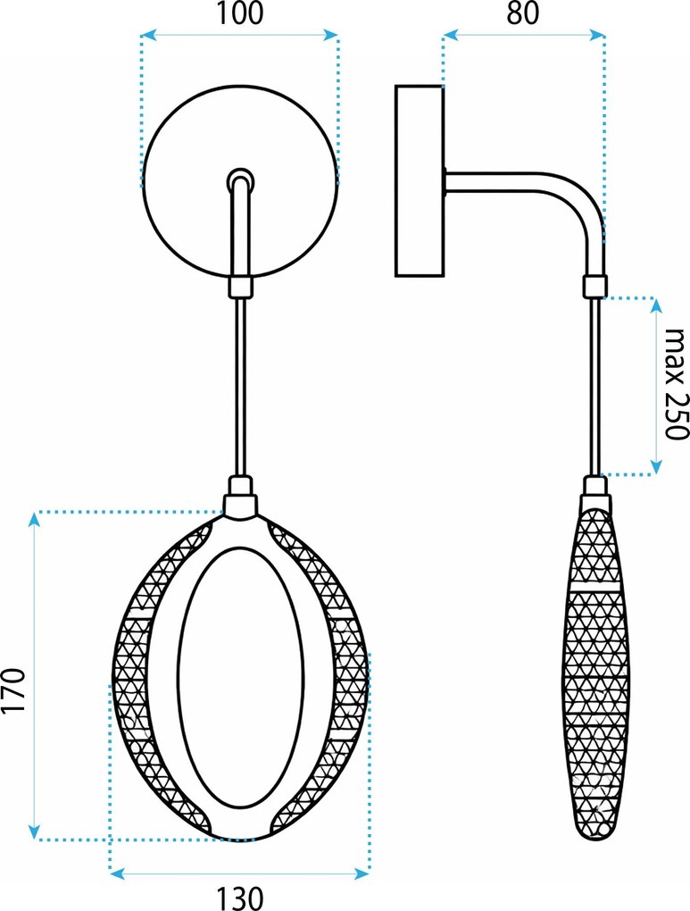 СТЕНЕН LED АПЛИК G175-W GOLD