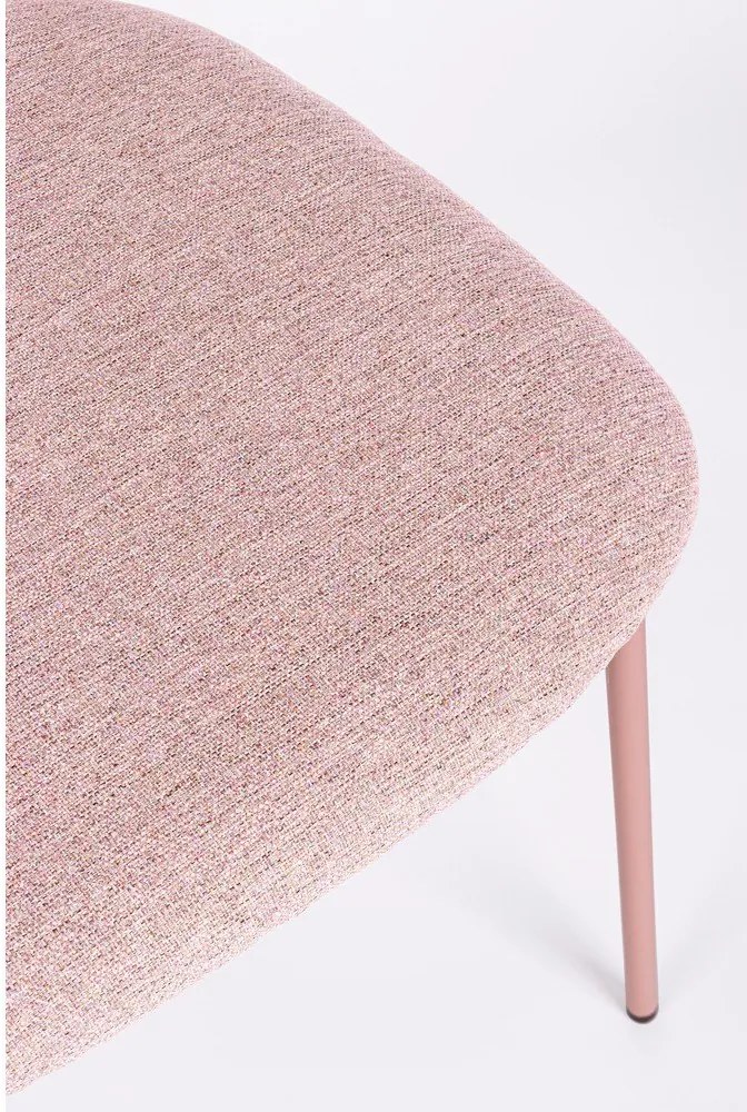 Розов тапициран трапезен стол Inka – Yes Everyday