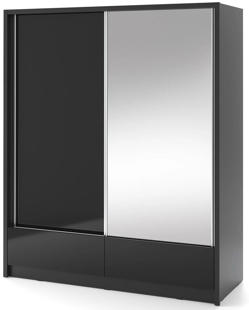 Плъзгащ Гардероб Ariadne-Black-154x62x214