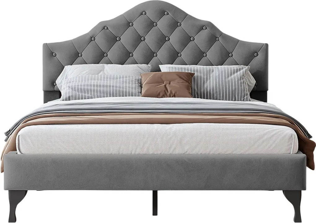 Тапицирано легло Desora-Сиво