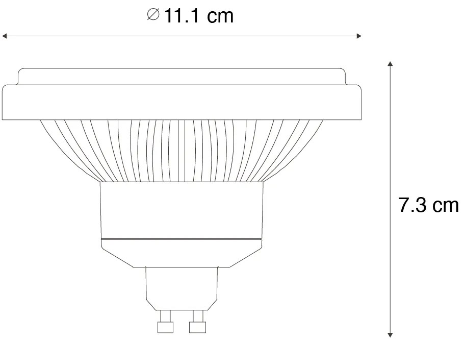 Комплект от 5 GU10 3-степенни димируеми LED крушки 111мм 10.5W 770 lm 3000K