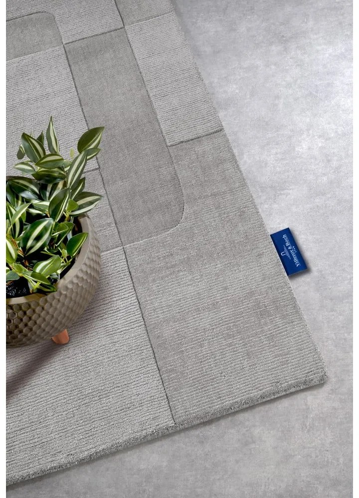 Сива ръчно изработена вълнена пътека 80x250 cm Charlotte – Villeroy&amp;Boch