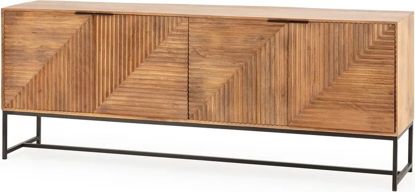 Скрин от масивно манго в естествен цвят 210x80x40 cm Nereida – MOME