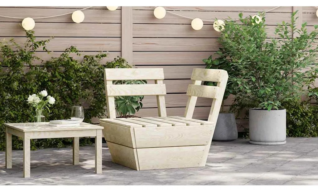 315634 vidaXL Модулен ъглов палетен диван, импрегнирана дървесина от смърч