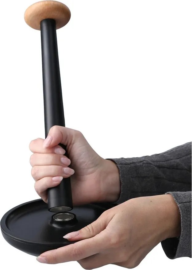 Черна стойка за кухненска хартия ø 15 cm Paper Pal – Rosendahl