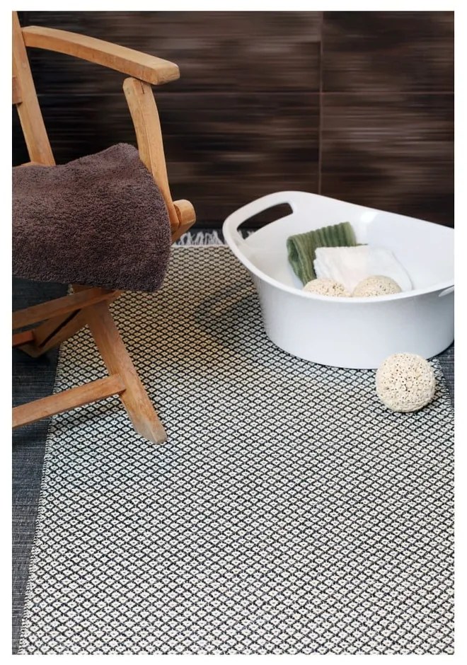 Кремав и черен килим, подходящ за употреба на открито , 70 x 100 cm Diby - Narma