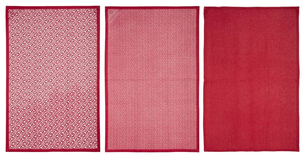 Сет кърпи atmosphera, 45x70 cm, Памук, 3 бр - Червен