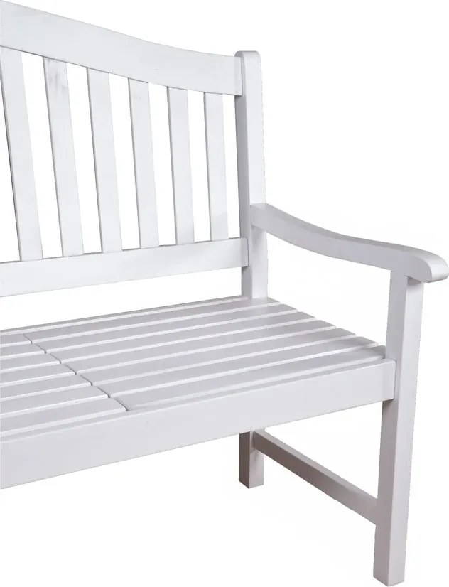 Бяла градинска пейка от масивно дърво Singapore – Garden Pleasure