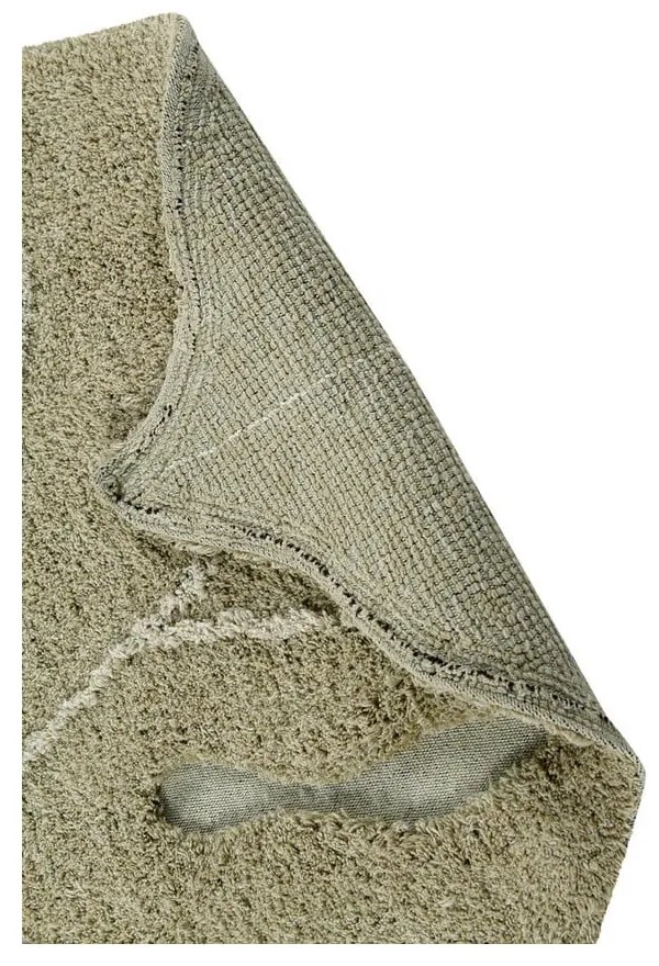 Ръчно изработен памучен детски килим подходящ за пране в цвят каки 75x100 cm Mini Monstera Olive – Lorena Canals