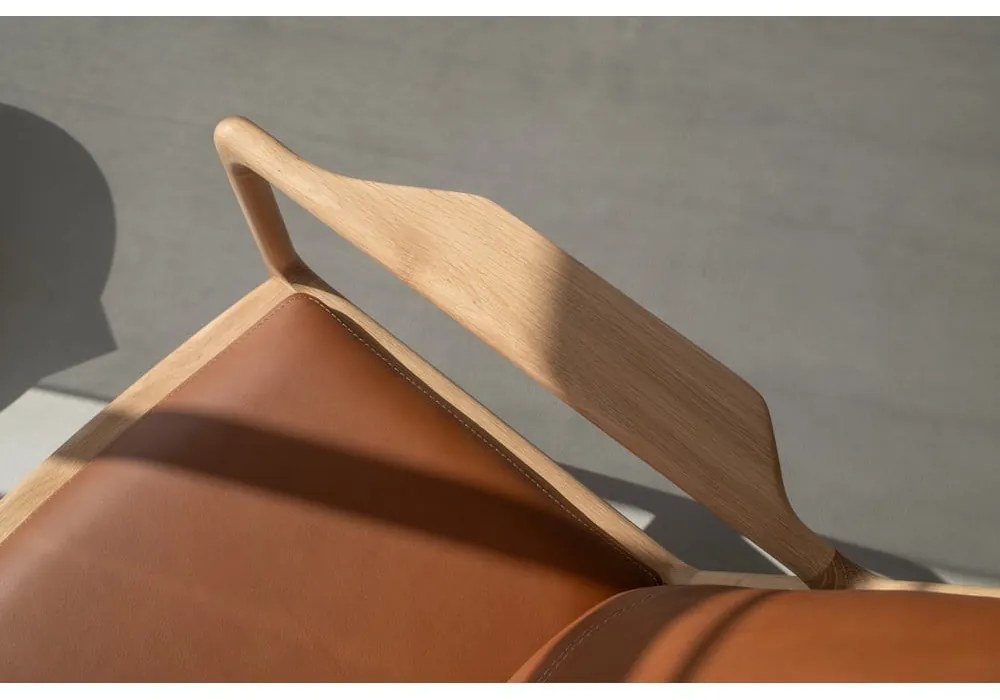 Фотьойл в сиво-натурален цвят Dedo - Gazzda