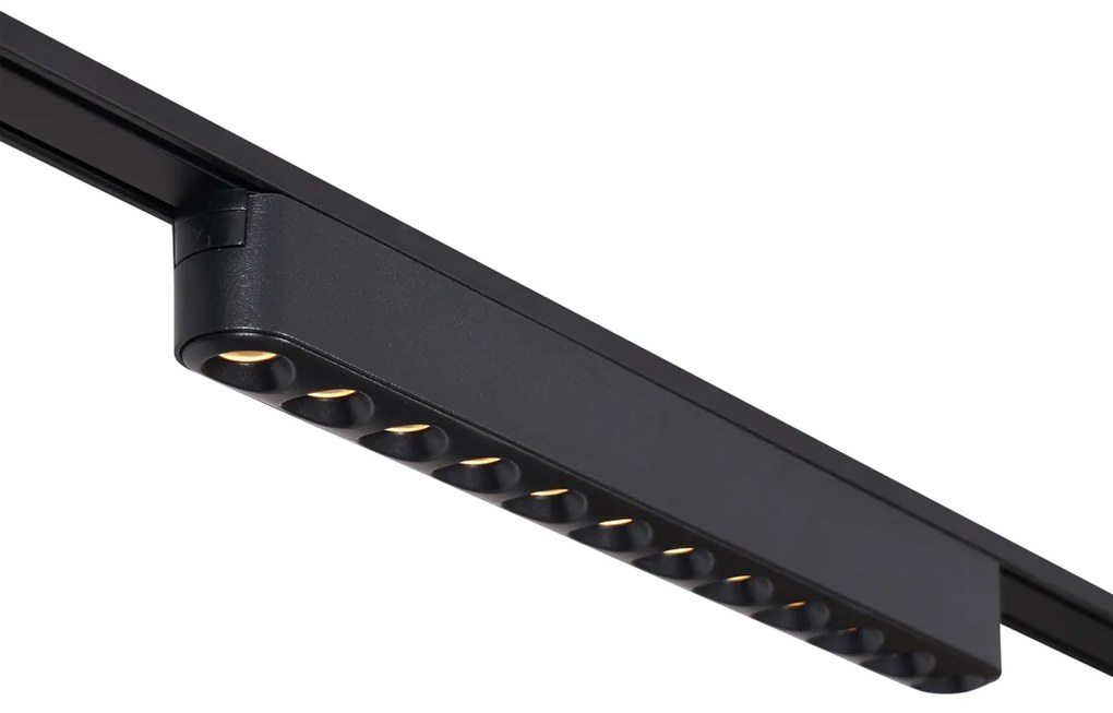 Релсова система за осветление с 8 прожектора и 4 таванни лампи черна 1-фазна - Magnetic Gert Puntua