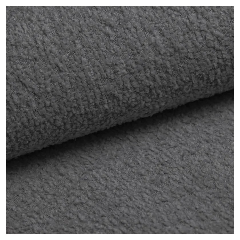 Тъмносив ъглов диван от плат букле (десен ъгъл) Ariella - Ropez