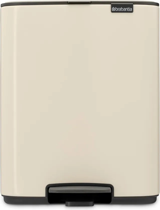 Бежово стоманено кошче за боклук с педал 12 l Bo – Brabantia