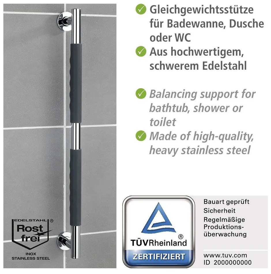 Стенен парапет за баня от неръждаема стомана Secura – Wenko