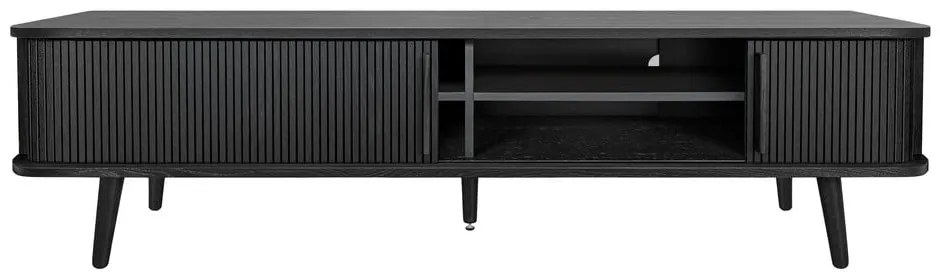 Черна маса за телевизор от декор от дъб 178x50x40 cm Rove – Woodman