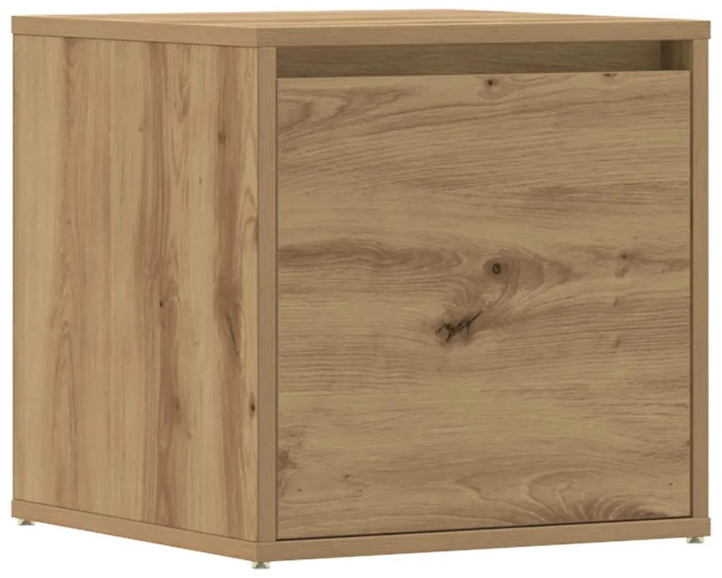 857040 vidaXL Кутия с чекмедже, дъб артизан, 40,5x40x40 см, инженерно дърво