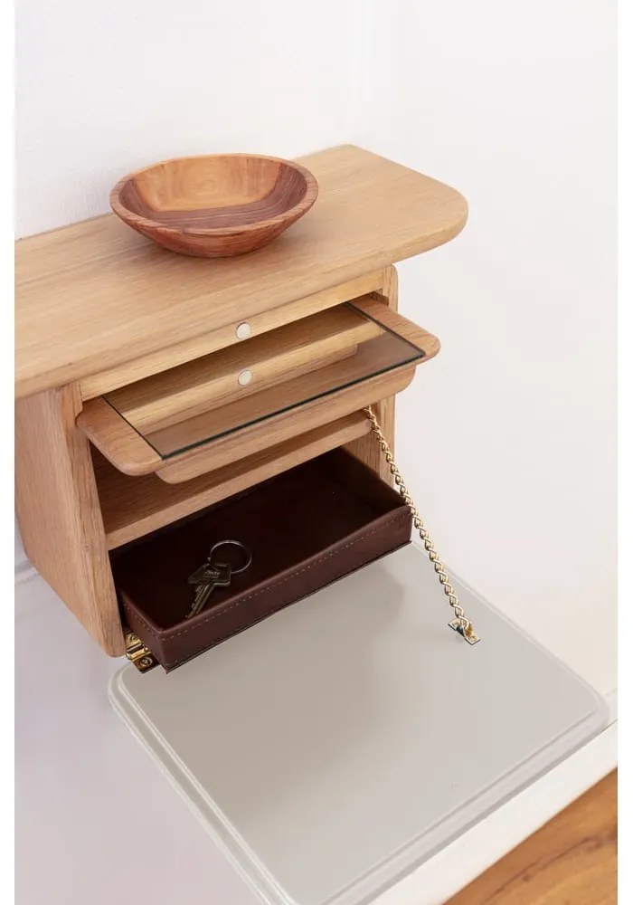 Комплект за коридор в дъбов декор в бял и естествен цвят One More Look - UMAGE