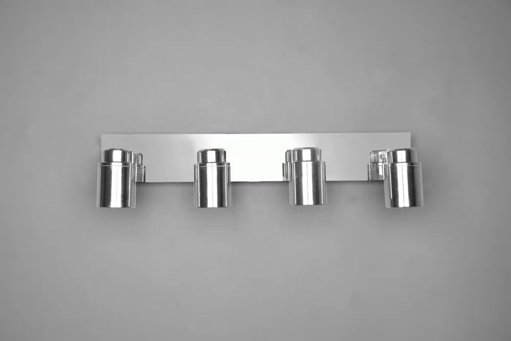 Метален прожектор в лъскаво-сребрист цвят 19x52 cm Angelo - Trio