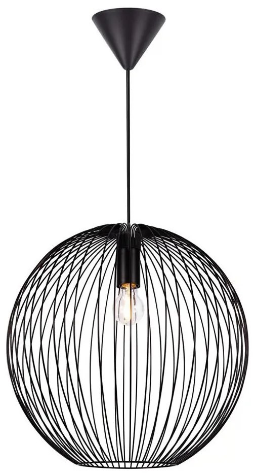 Nordlux - Полилей на кабел BERONI 1xE27/60W/230V черен