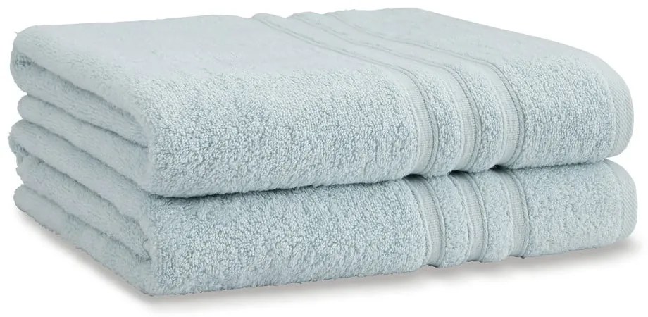 Светлосини памучни хавлиени кърпи в комплект от 2 бр. от тери 90x140 cm Zero Twist – Catherine Lansfield