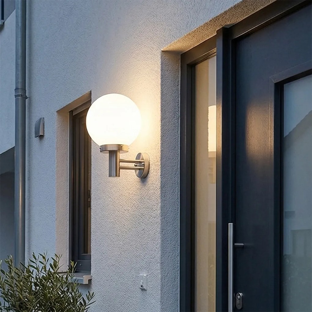 Модерна външна стенна лампа стомана неръждаема стомана IP44 - Sfera
