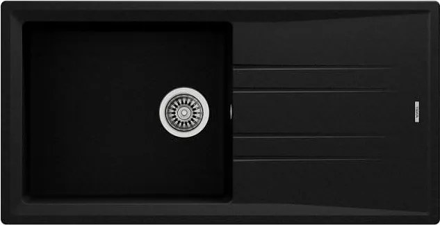 Умивалник ТЕКА М.1020 Stone 60 L - TG черен металик