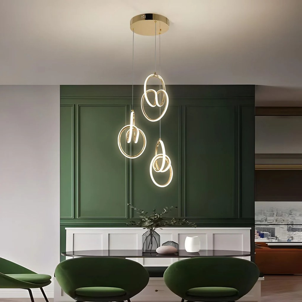 Висяща LED лампа G082-3CPR Gold