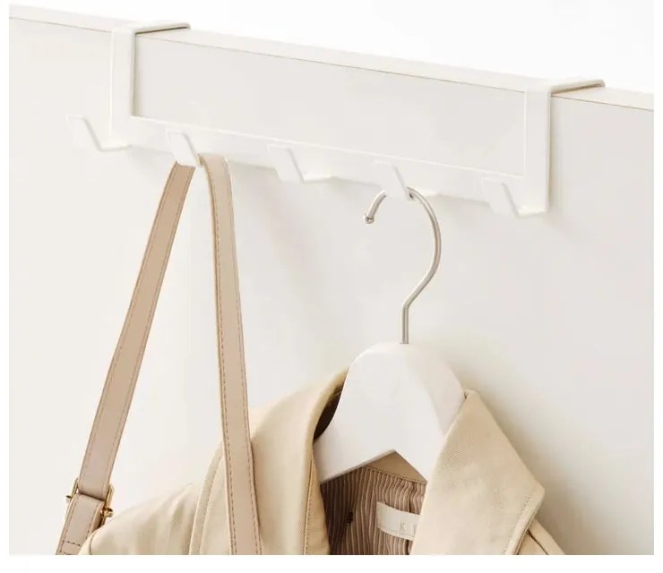 Бяла метална закачалка за врата 30 cm Tower - YAMAZAKI