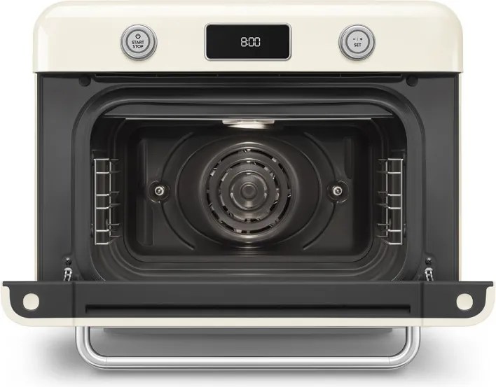 Мини фурна с комбинирана пара Smeg COF01CREU, 1800 W, 10 функции, LCD дисплей, 40-230C, Крем