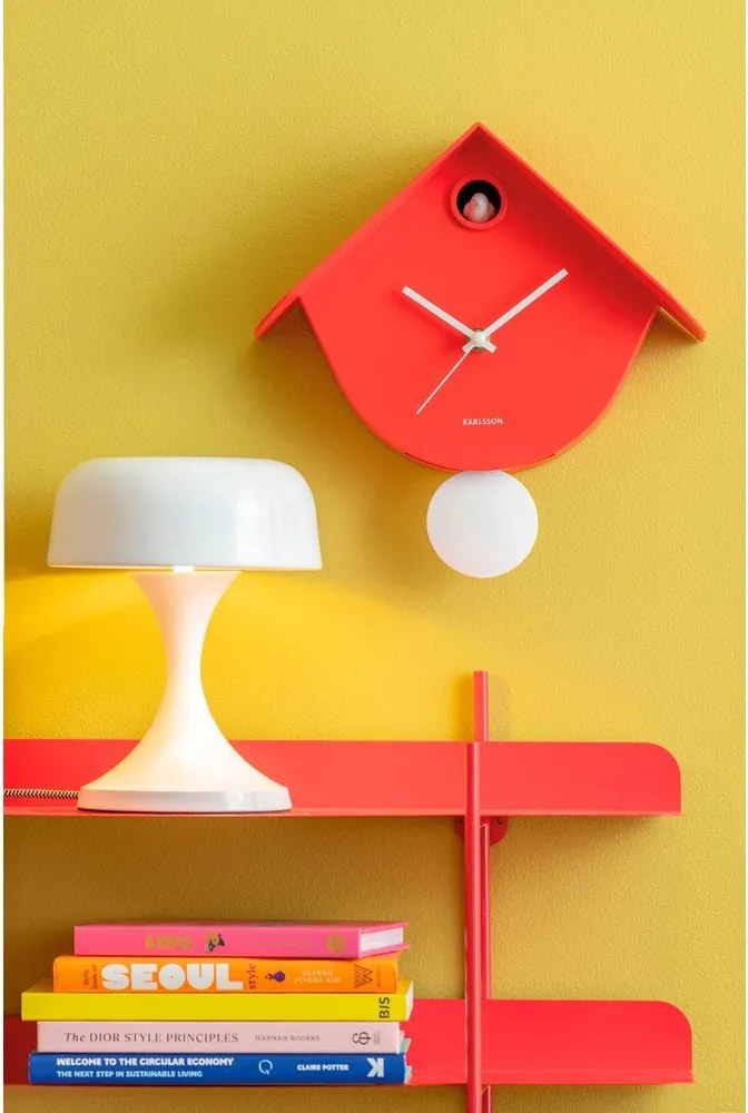 Червена метална настолна лампа (височина 20 cm) Moda Retro – Leitmotiv