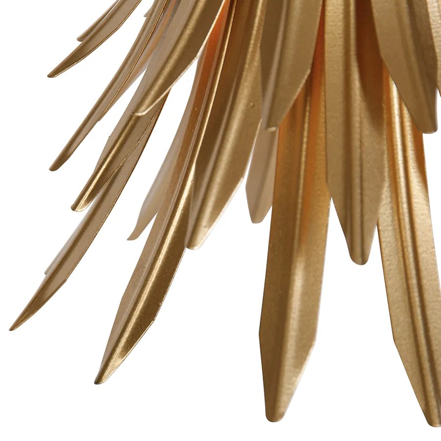 Арт Деко висяща лампа златиста с черна - Wesley