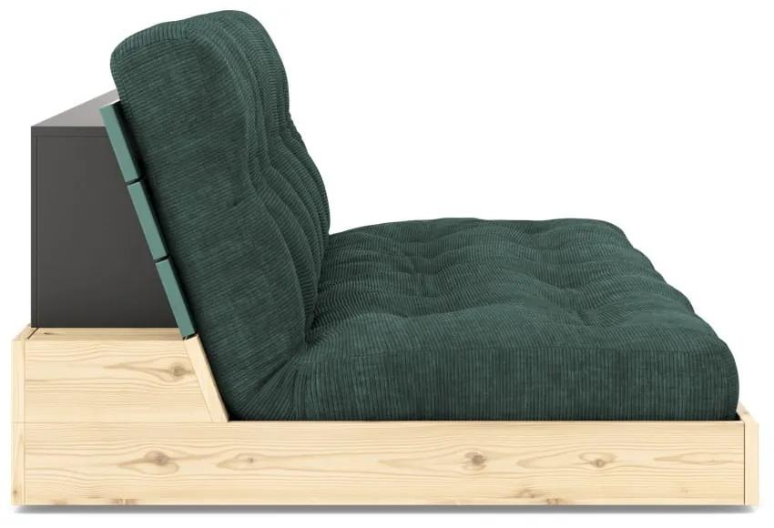 Тъмнозелен диван от велур 196 см Base – Karup Design