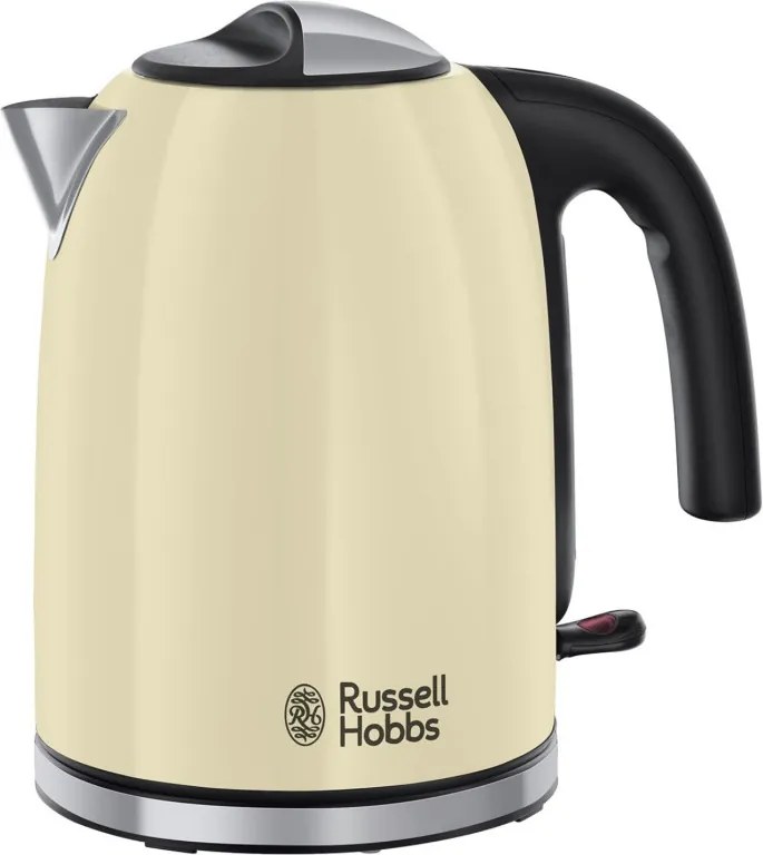 Електрическа кана Russell Hobbs Colours Plus Classic Cream 20415‑70, 2400W, 1.7 л, Бързо завиране, Скрит нагревател, 360° основа, Индикатор, Кремав